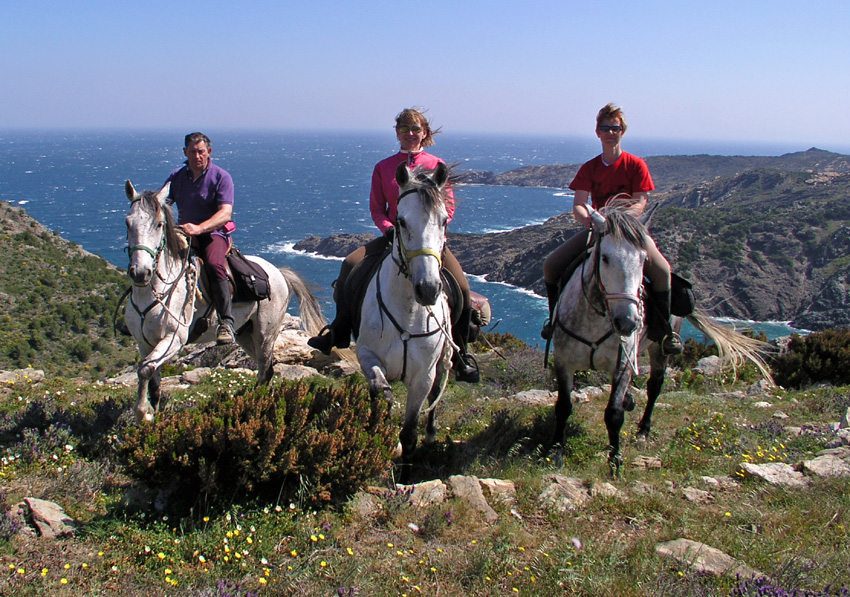 Ride along the Catalonian coast on the Dali Coast horse riding holiday on the beach in Spain